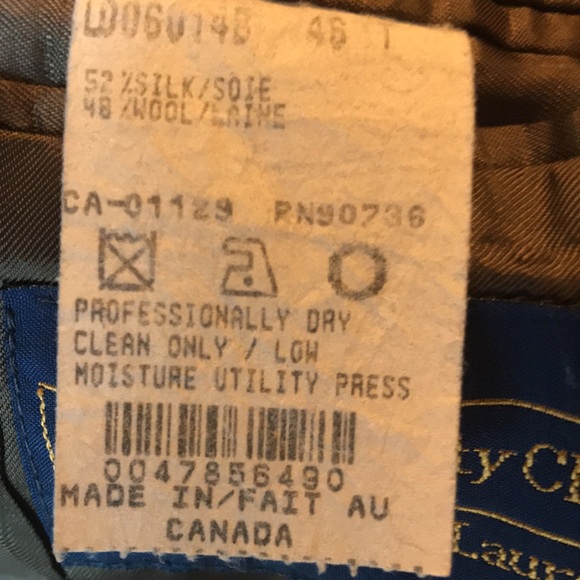 Ralph Lauren Brown herringbone tweed Blazer 46T sports coat Polo Vintage - Picture 16 of 16